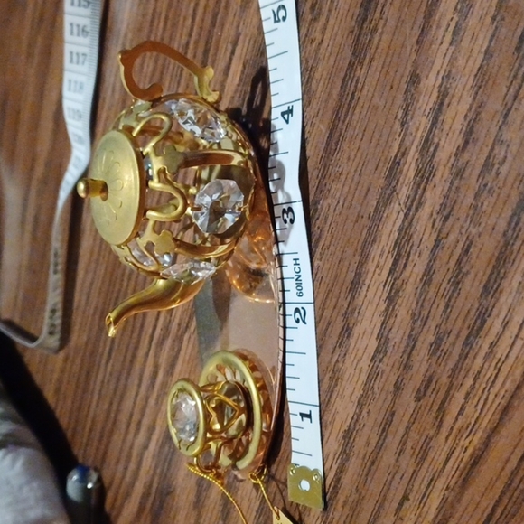 KG & C INC 24K Gold Plated Austrian Crystal Tea set USA - Picture 2 of 8